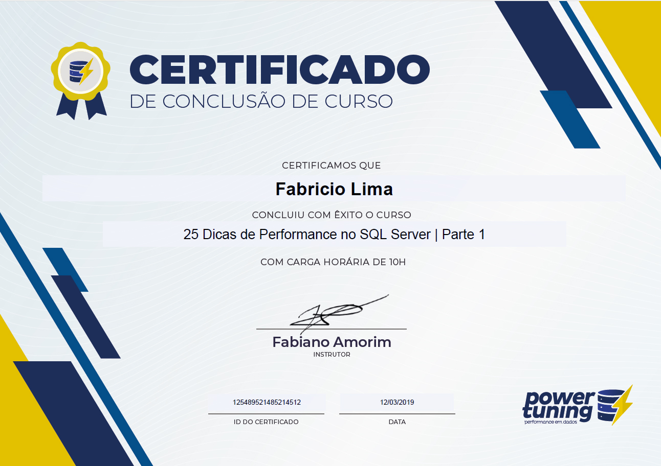 Fabiano Amorim liberou seus cursos de performance no SQL Server. De ...